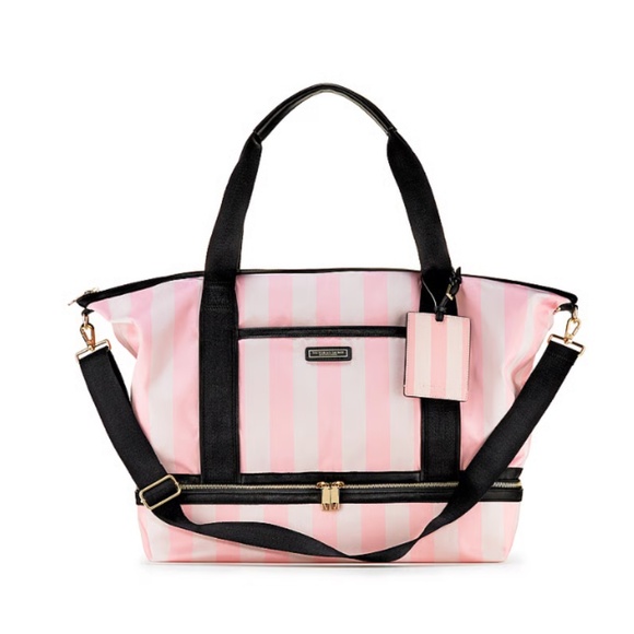 Victoria's Secret Heritage Stripe Weekender Bag NWT - Picture 3 of 5